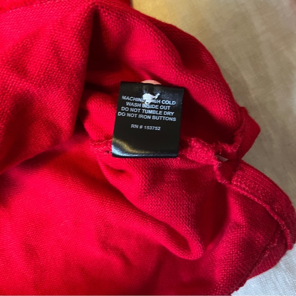 Warm & Wonderful Cropped Sheep Rugby Polo Top in Diana Red - Picture 11 of 13